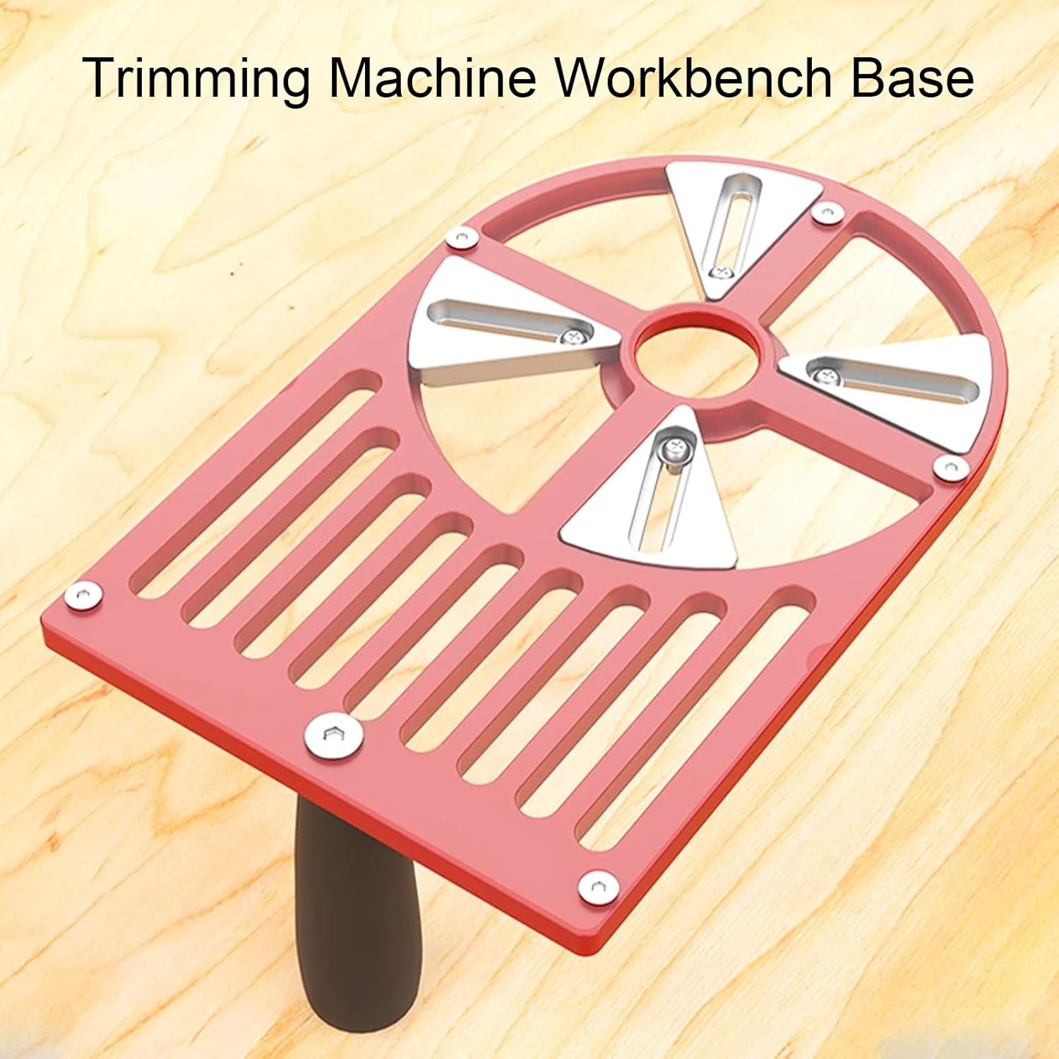 Universal Trim Router Base Plate, Aluminum Alloy with Handle for Router (65-132mm)