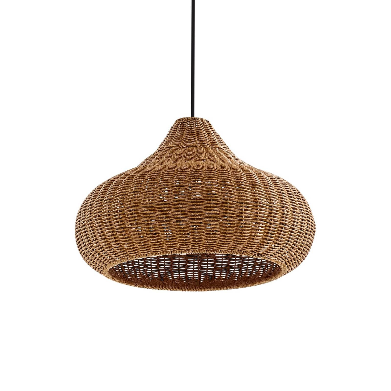Lucande Lámpara para exterior Taniola (Tradicional) en Marrón hecho de Madera (2 llamas, E27) lámpara colgante