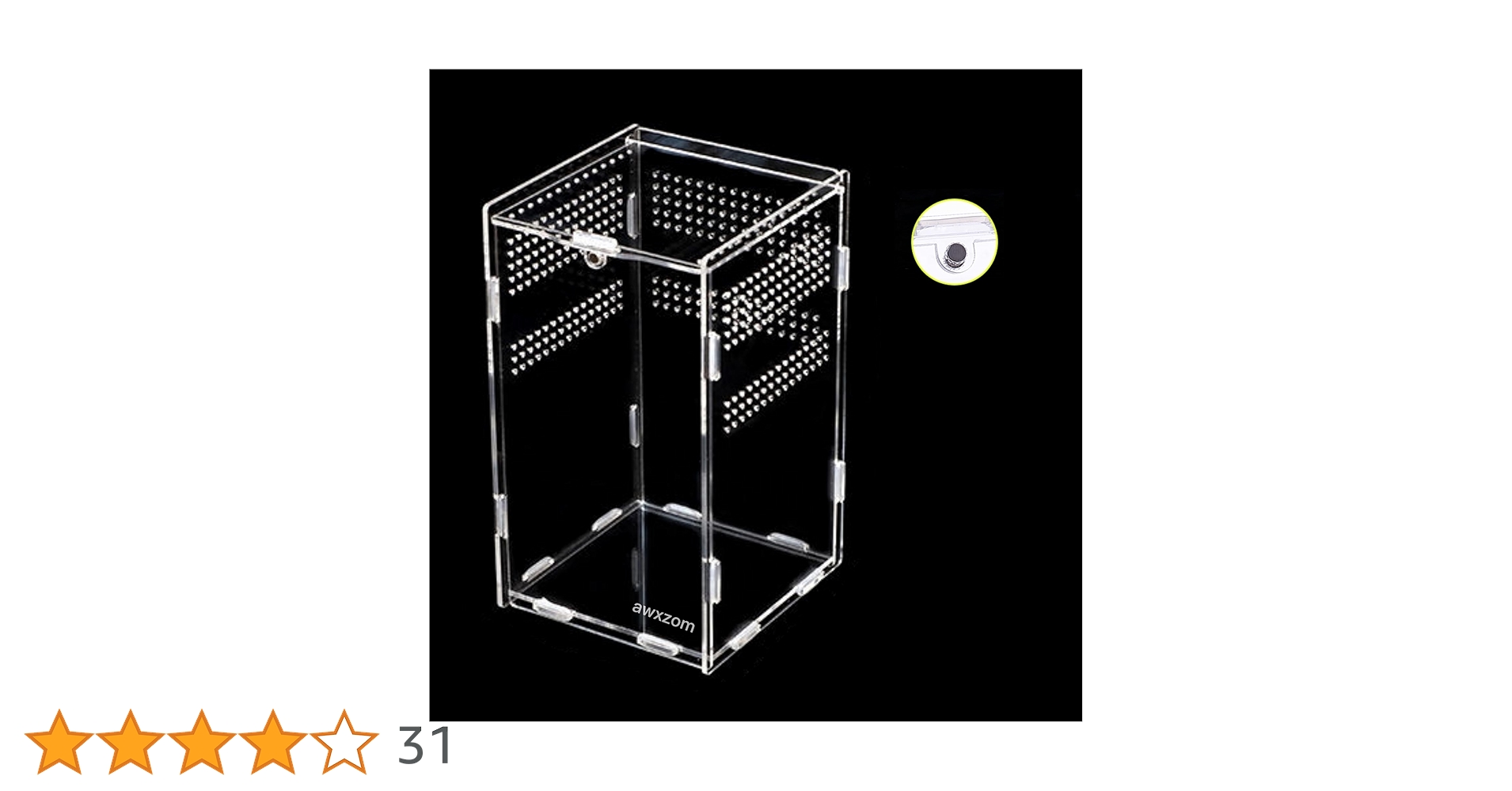 Amazon | AWXZOM 磁気アクリルケース 4.7 x 4.7 x 7.8インチ