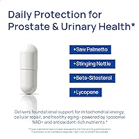 Vista 5 de Liposomal NAD Supplement for Men – NMN Supplement Nitric Oxide Prostate Health Supplements with Resveratrol, CoQ10, L Citrulline and Lycopene for