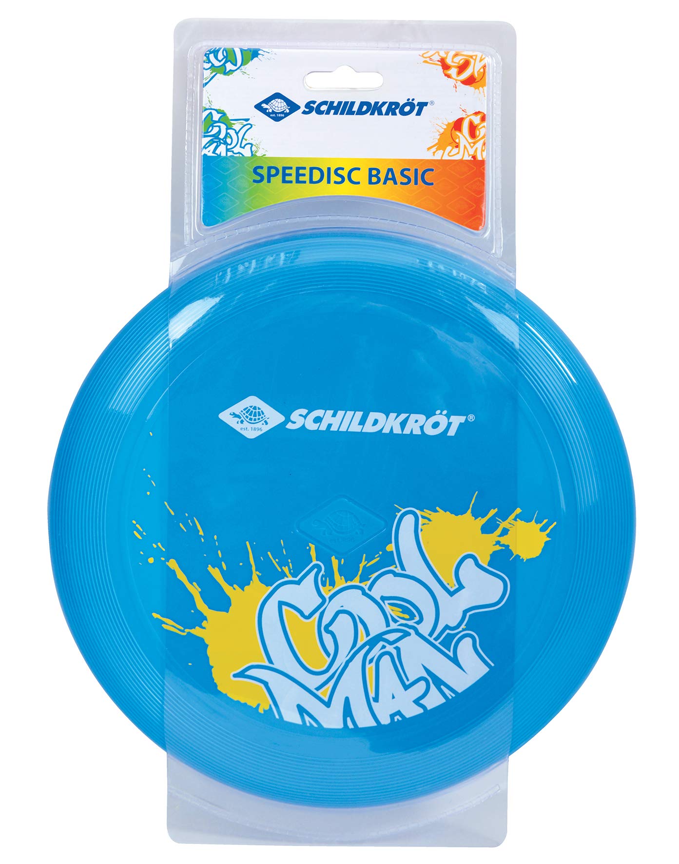 Schildkröt Fun Sports Speeddisc Basic - Frisbee Mixte Enfant Adulte - 25 Cm - 130 G - Plastique Souple Bleu/Rouge Assorti
