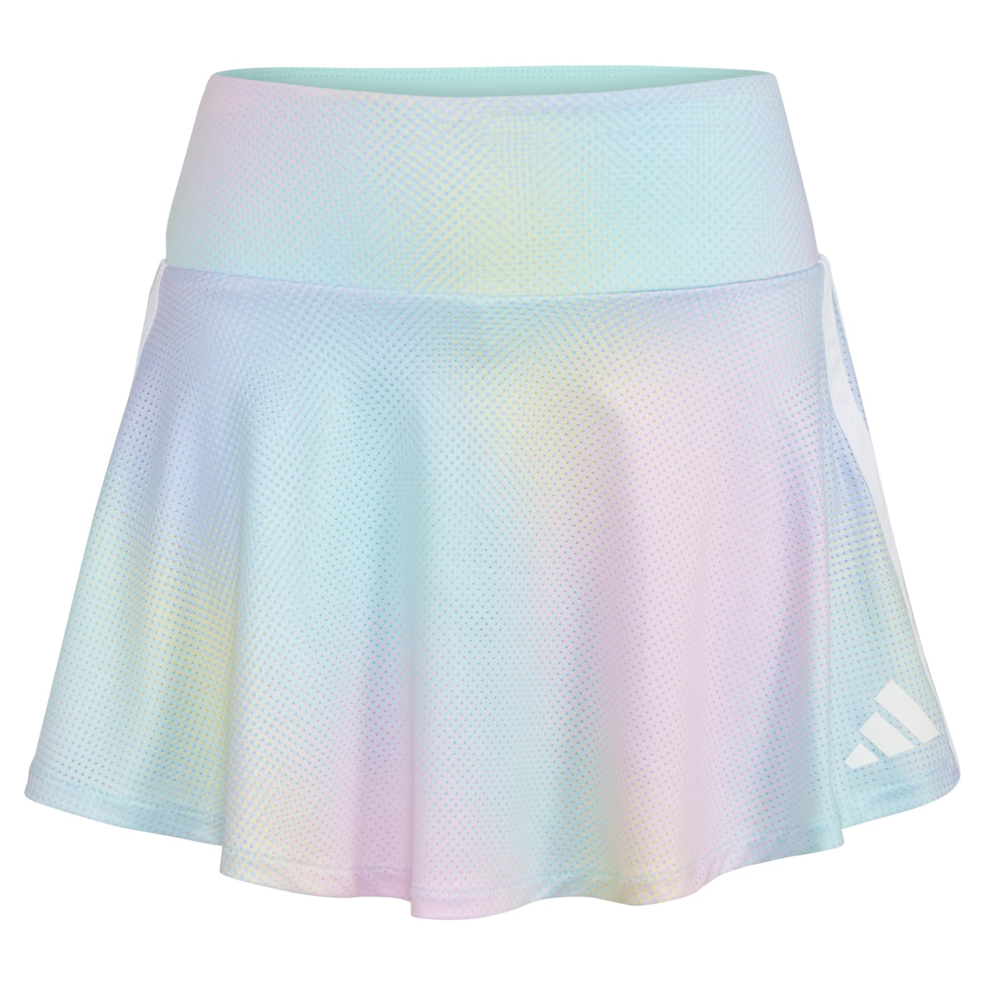 

                                                    Adidas Girls' AOP 3-Stripe Flounce Skort, Semi Fla