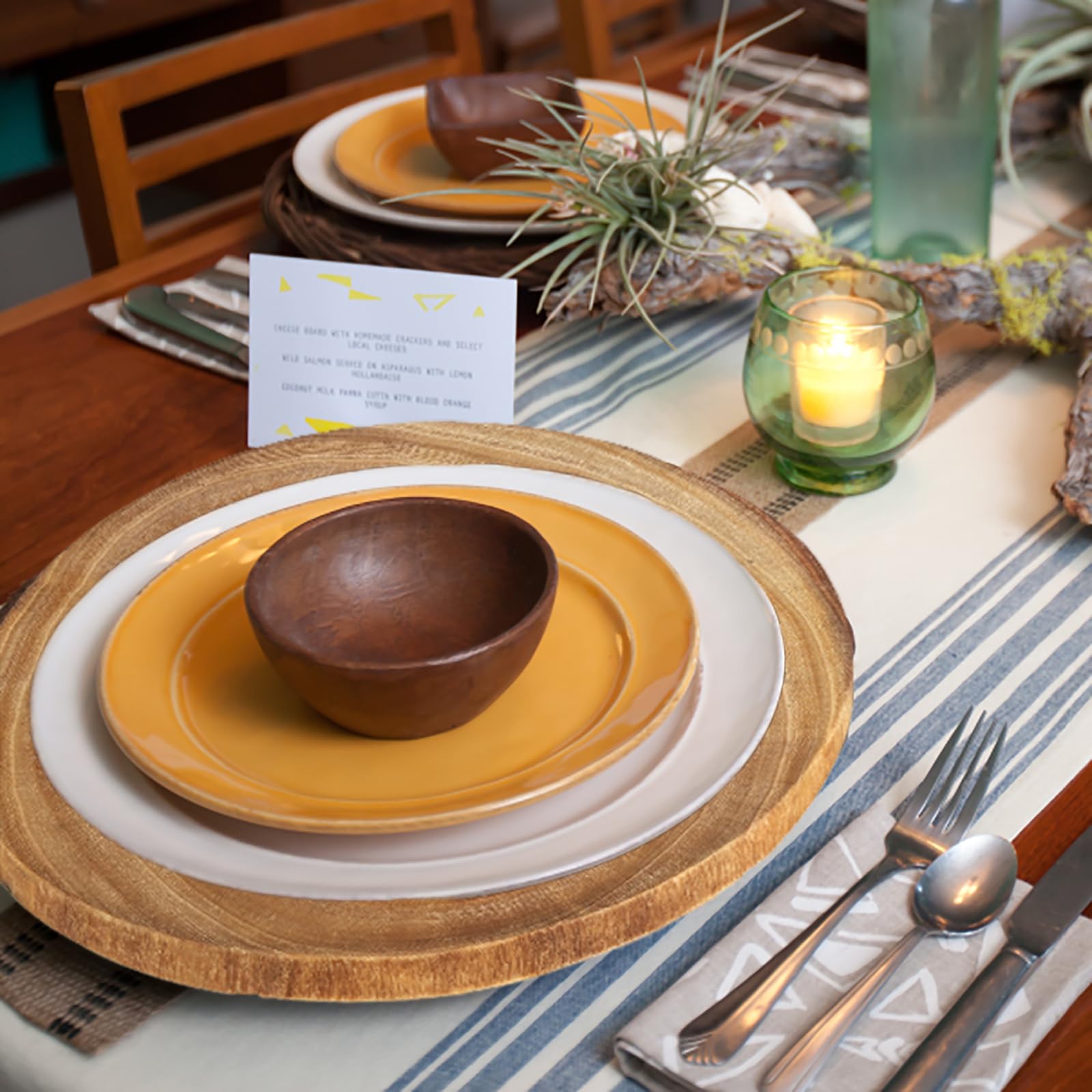 Amazon.com: Nicunom 2 Pack Large Wood Slab Serving Board, 9