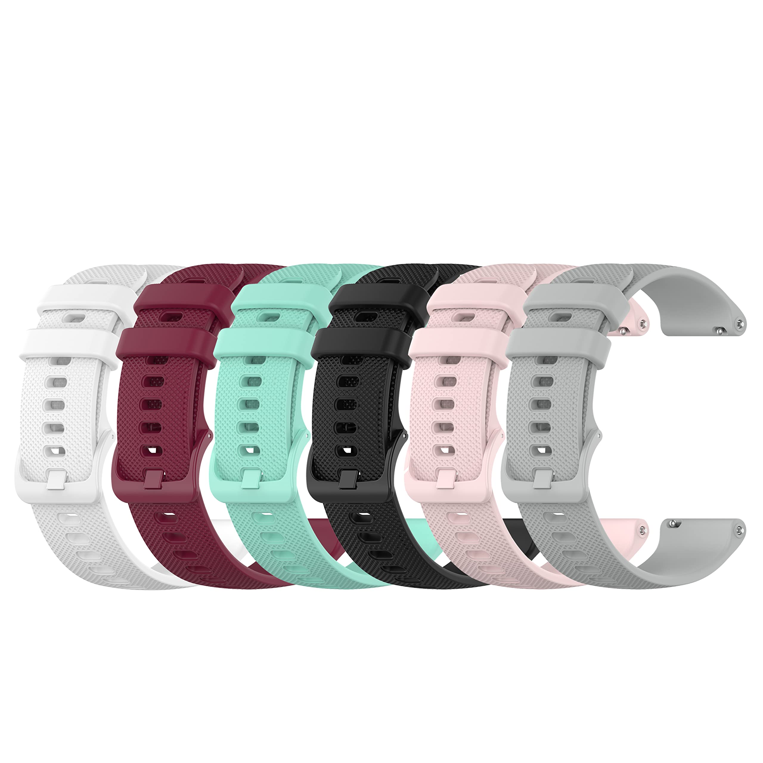 ChofitStraps Compatible with Srichpk P36A/P40/P32E2/woednx P40 Strap, Soft Silicone Sport Wristbands Arm Band Replacement Bands for 20mm Watch Straps (6 Colors)