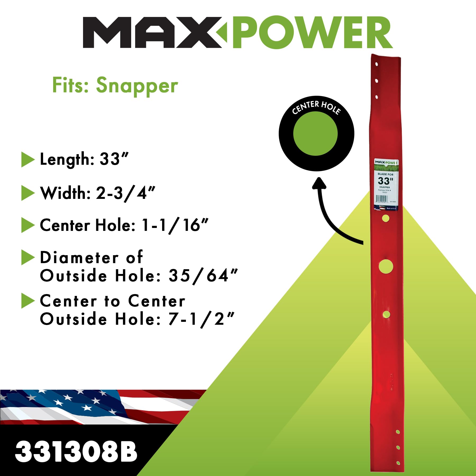 MAXPOWER 331308 - Cuchilla para Corte de 33 Pulgadas, sustituye a 19523