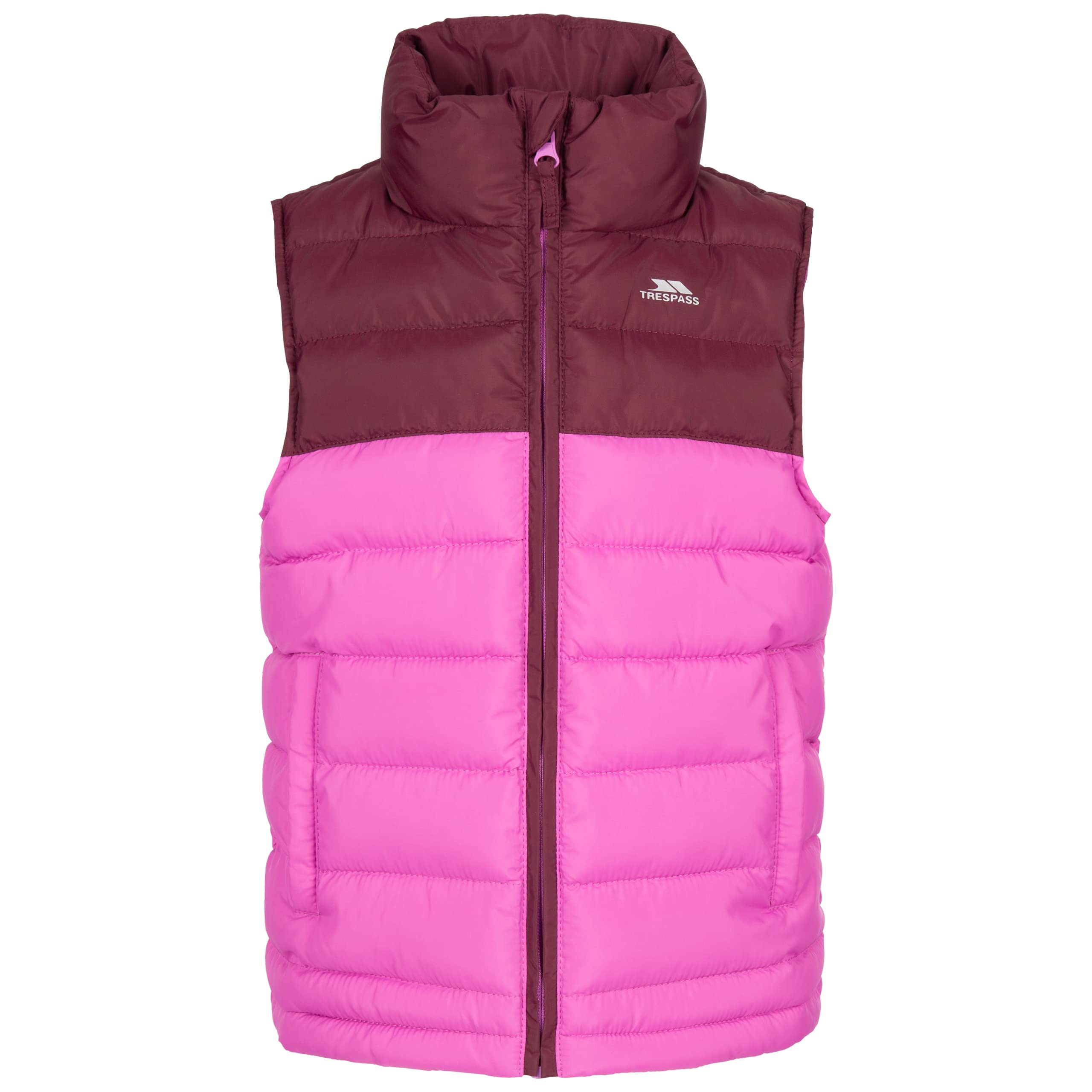 Trespass Kids Padded Gilet Quilted Bodywarmer with 2 Pockets Oskar