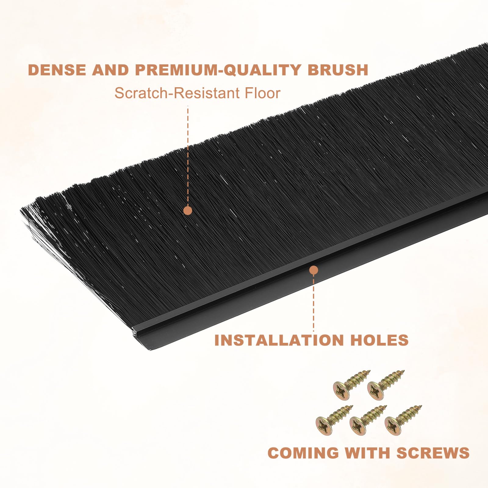 PATIKIL Door Brush Sweeps 5.91" Bristles x 47.24" Long - Image 4