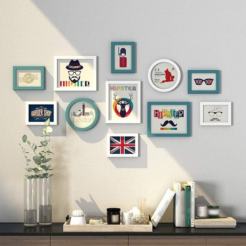 Photo Frames Multiple Photos Collage Wall Picture Frame Set 11 Pieces Combination Wooden Baby Decor Gift