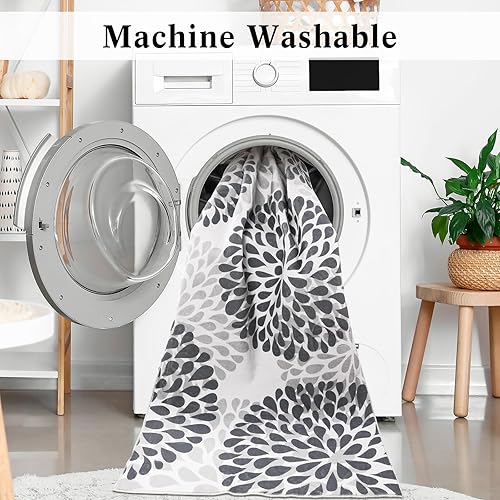 Miniatura 3 de Moderno diseño floral de círculos de fácil limpieza para sala de estar, dormitorio, oficina en casa, cocina, alfombra de área que no se desprende 3