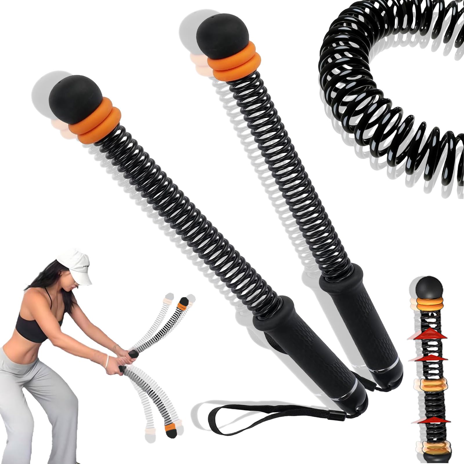 Seillose Kampfseile, verstellbarer Widerstand, schnurlose gewichtete Trainingsseile für Zuhause, Fitnessstudio, tragbares HIIT-Trainingsgerät für Kraft, Cardio, Ganzkörperübungen für Männer und Frauen