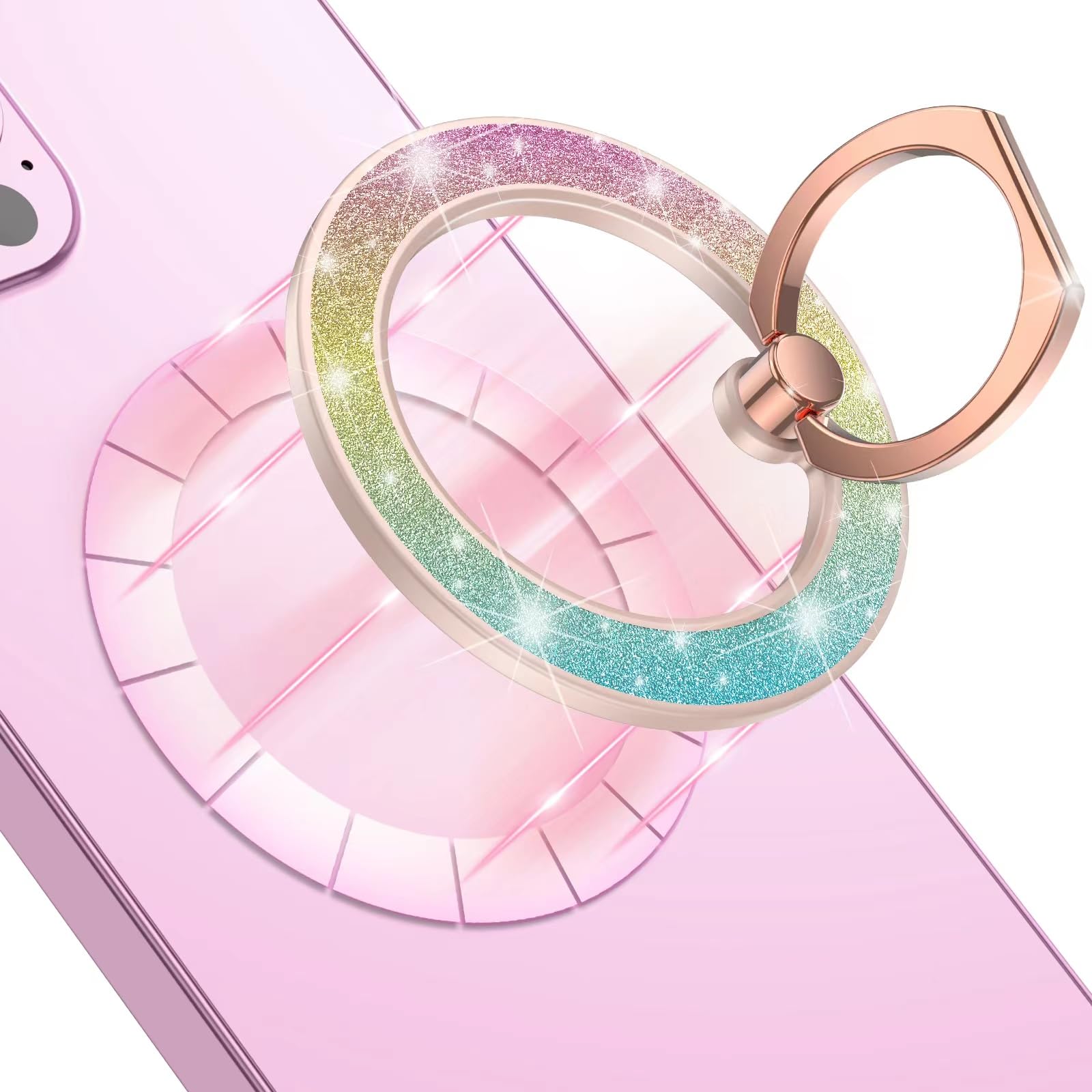 Nuanceshellの耀くスマホリング　pink Nuanceshellの耀くスマホリング pink