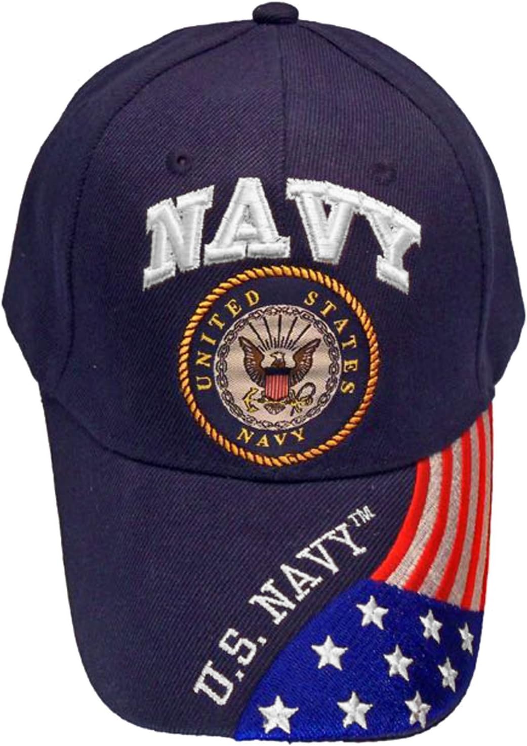 VETERAN BLUE BASEBALL STYLE FLAG EMBROIDERED HAT ball cap vet us retired