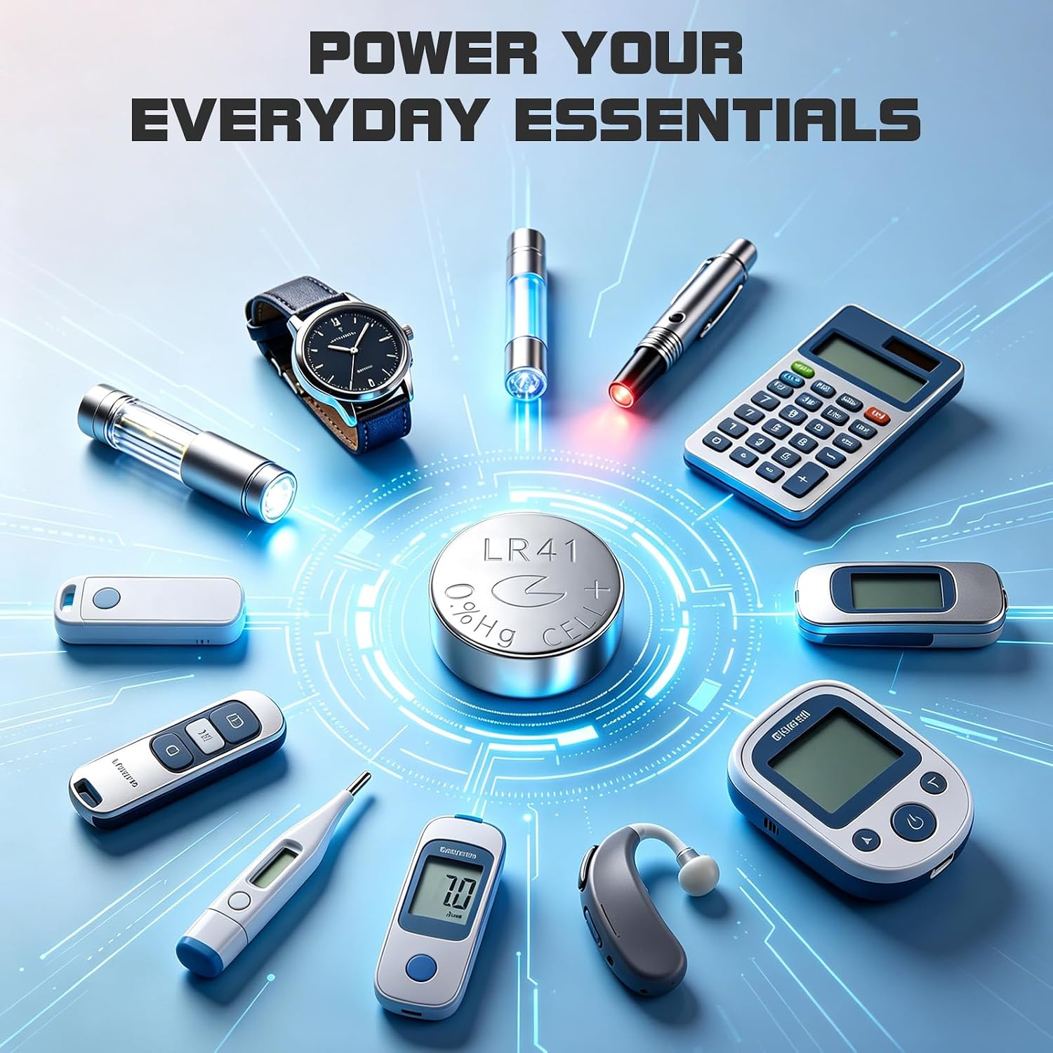LR41 Watch Battery 1.5v: 392 192 384 Alkaline Button Coin Cell 20 Pack - AG3 Batteries for Thermometer Laser Pointer - Father's Day Glucometer Graduation Calculator Summer Road Trip Key Fobs
