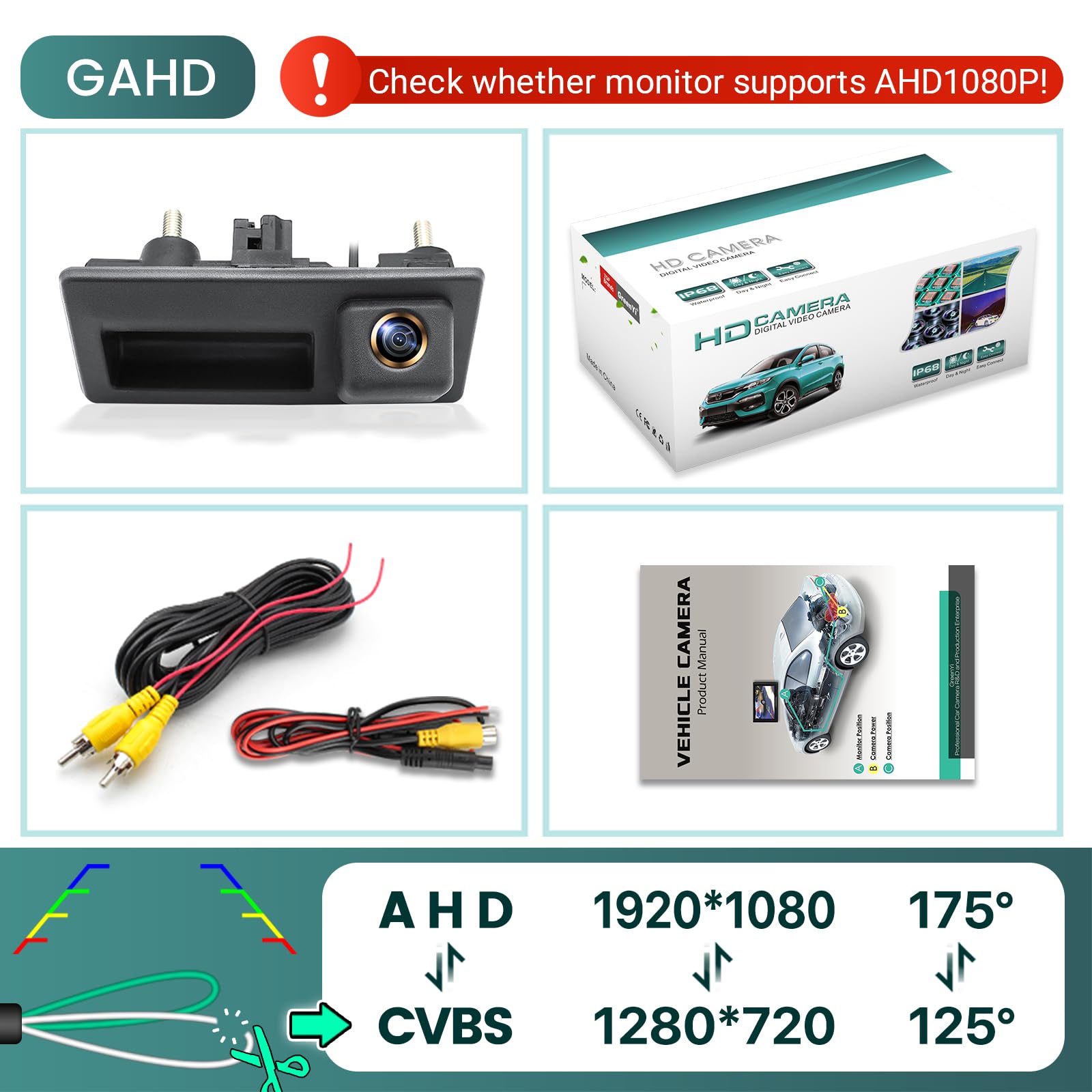 HD 1080P Auto Rückfahrkamera für Audi A4L A5 A3 Q3 Q5 RS6 VW Passat Tiguan Jetta Sharan Lavida Skoda