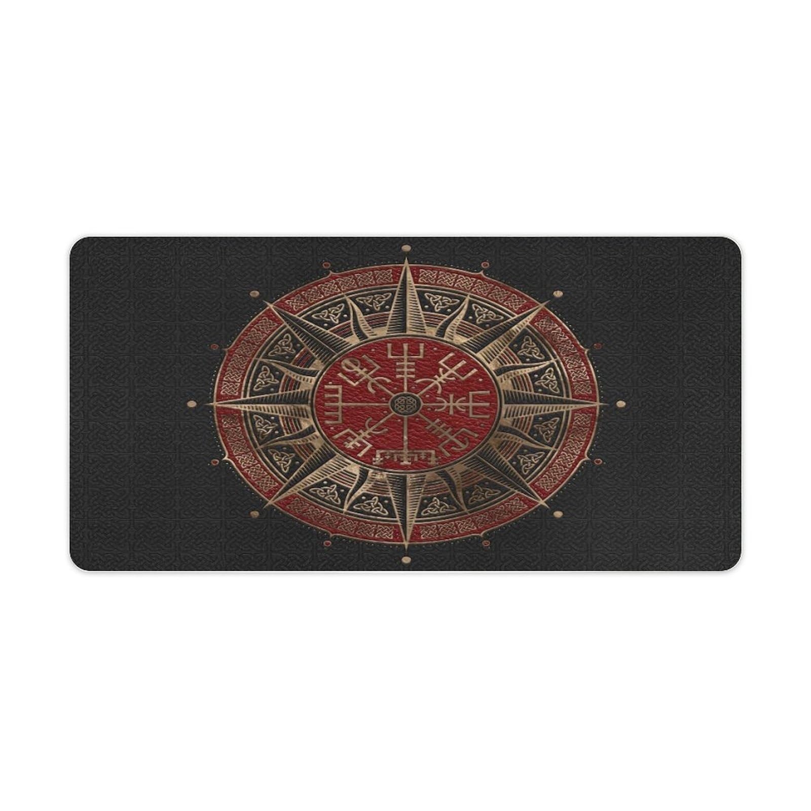 Tapis de souris antidérapant Vegvisir Viking grand format 30x60cm pour ordinateur