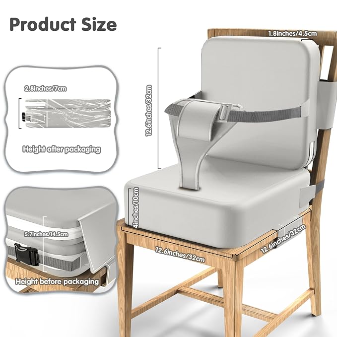 Asiento Booster para niños, portátil y seguro miniatura 3