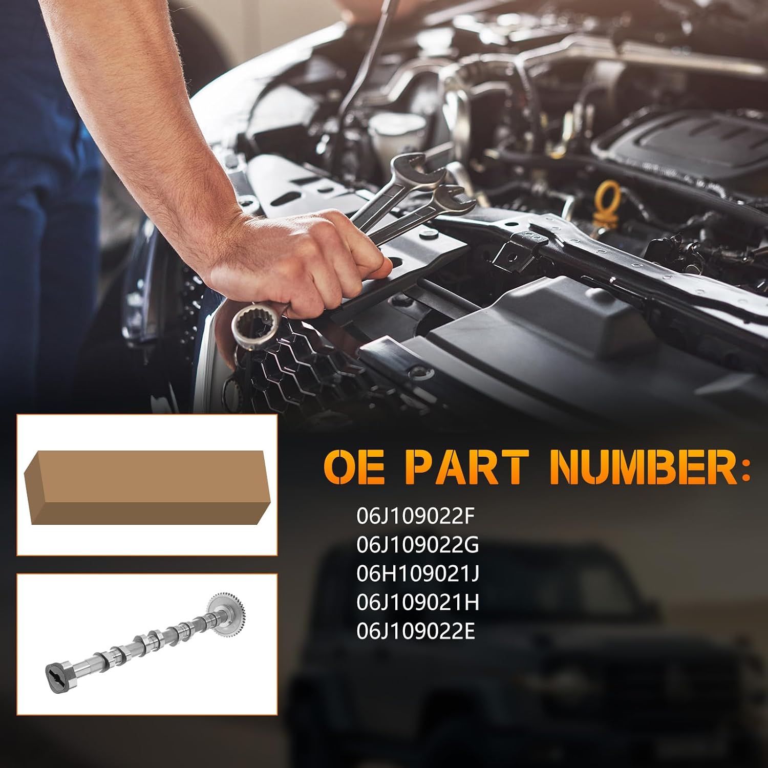 Exhaust Camshaft Timing Gear 06J109022F for VW Golf GTI Audi A4 A5 2.0T TFSI EA888 Engine 2008-2018 Direct Replacement Performance Upgrade Kit Durable