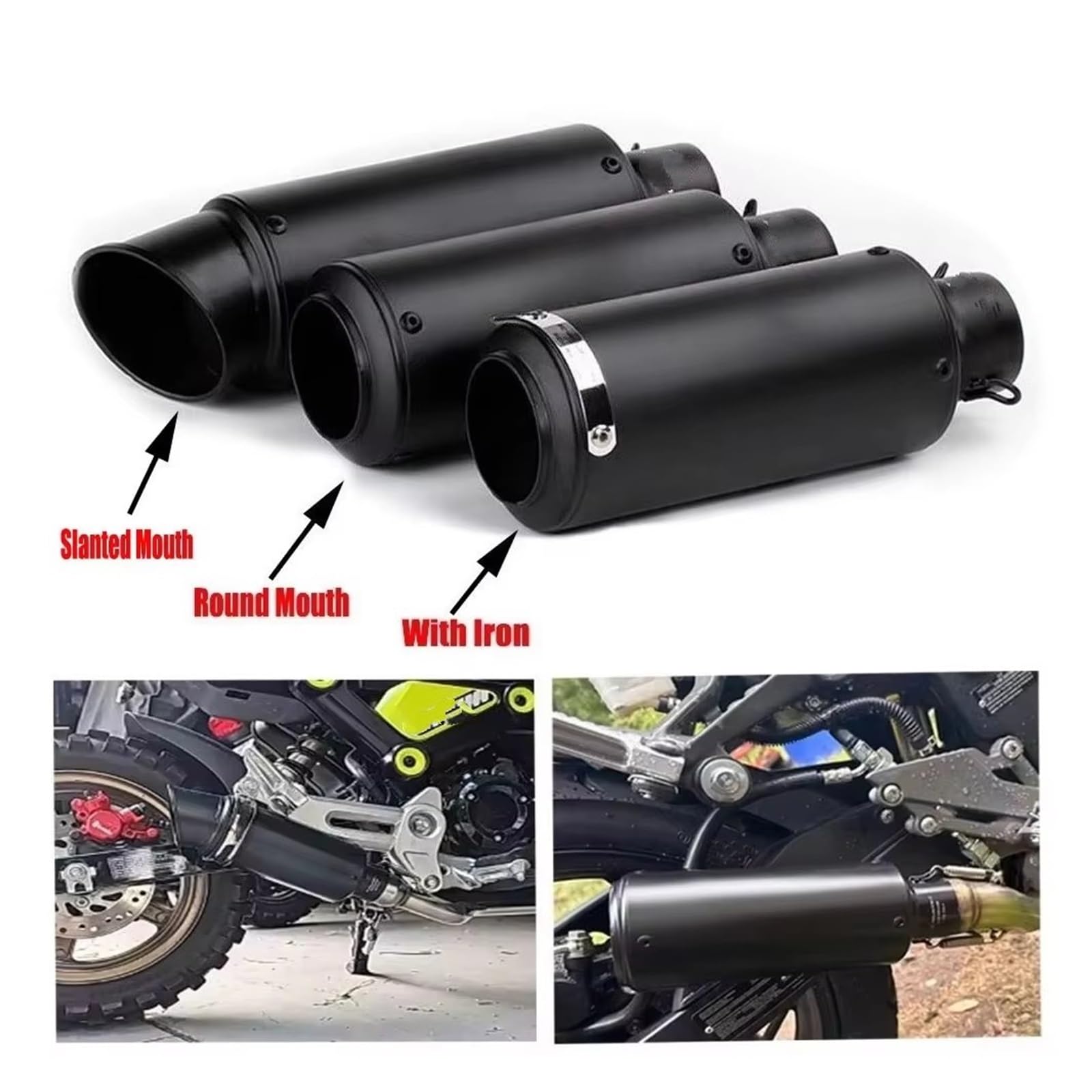 silencioso escape moto Para R1 R2 Para MT07 Para Kawasaki Para Z800 | Para Z900 para Ninja 400 Escape Moto 51MM/60MM tubo de Escape motocicleta modificado(60MM A2)