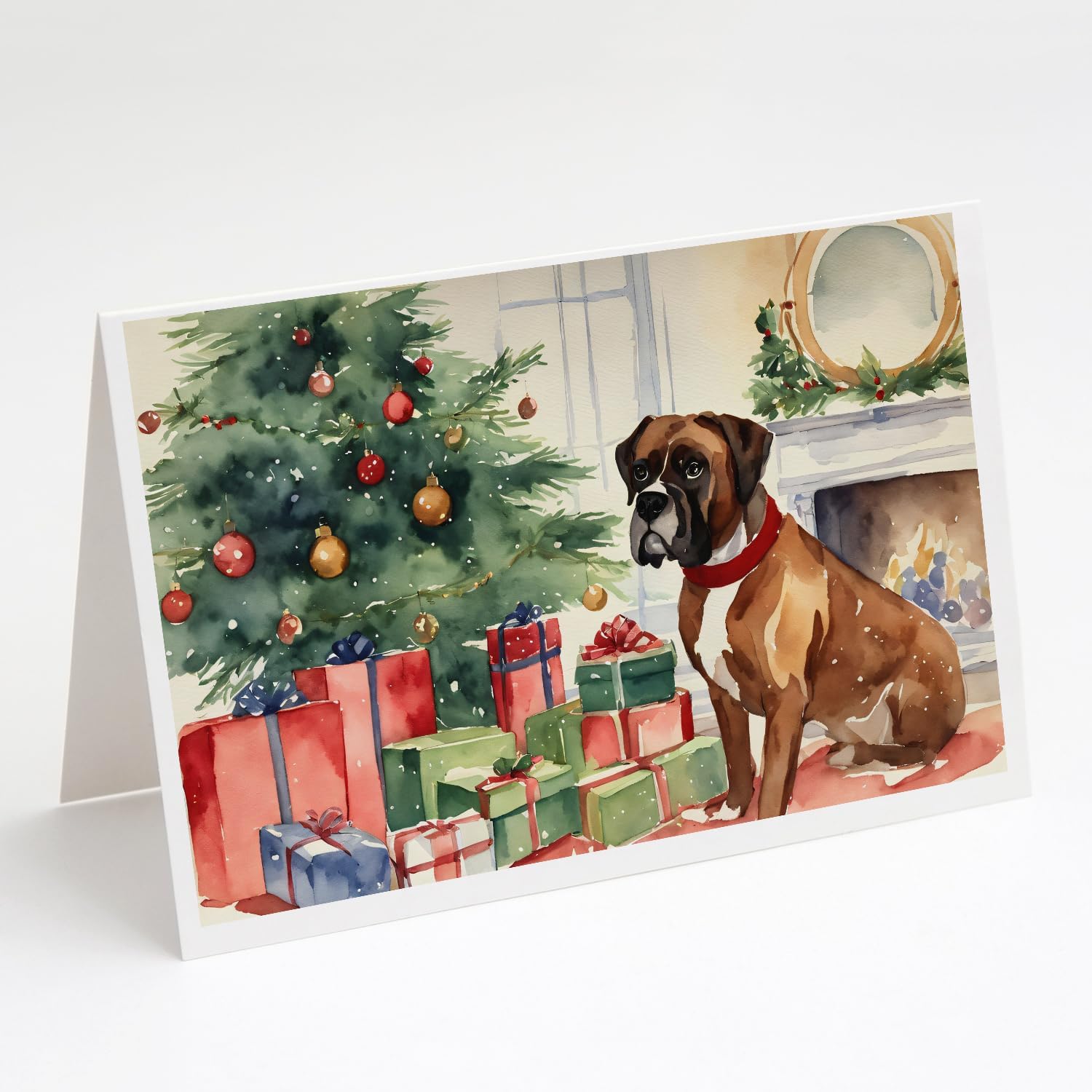 Caroline's Treasures DAC1349GCA7P Dachshund Christmas Greeting Cards and Envelopes Pack of 8 Blank Cards with Envelopes Whimsical A7 Size 5x7 Blank Greeting Cards