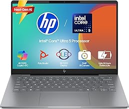 HP OmniBook X Flip OLED (Previously Envy), Intel Core Ultra 5 226V, 40 Tops, (16GB LPDDR5X, 512GB SSD) 3K, 14''/35.6cm, Touch, Win11, Office24, Silver,1.38kg, fm0058TU, 5MP Camera, Next Gen AI Laptop