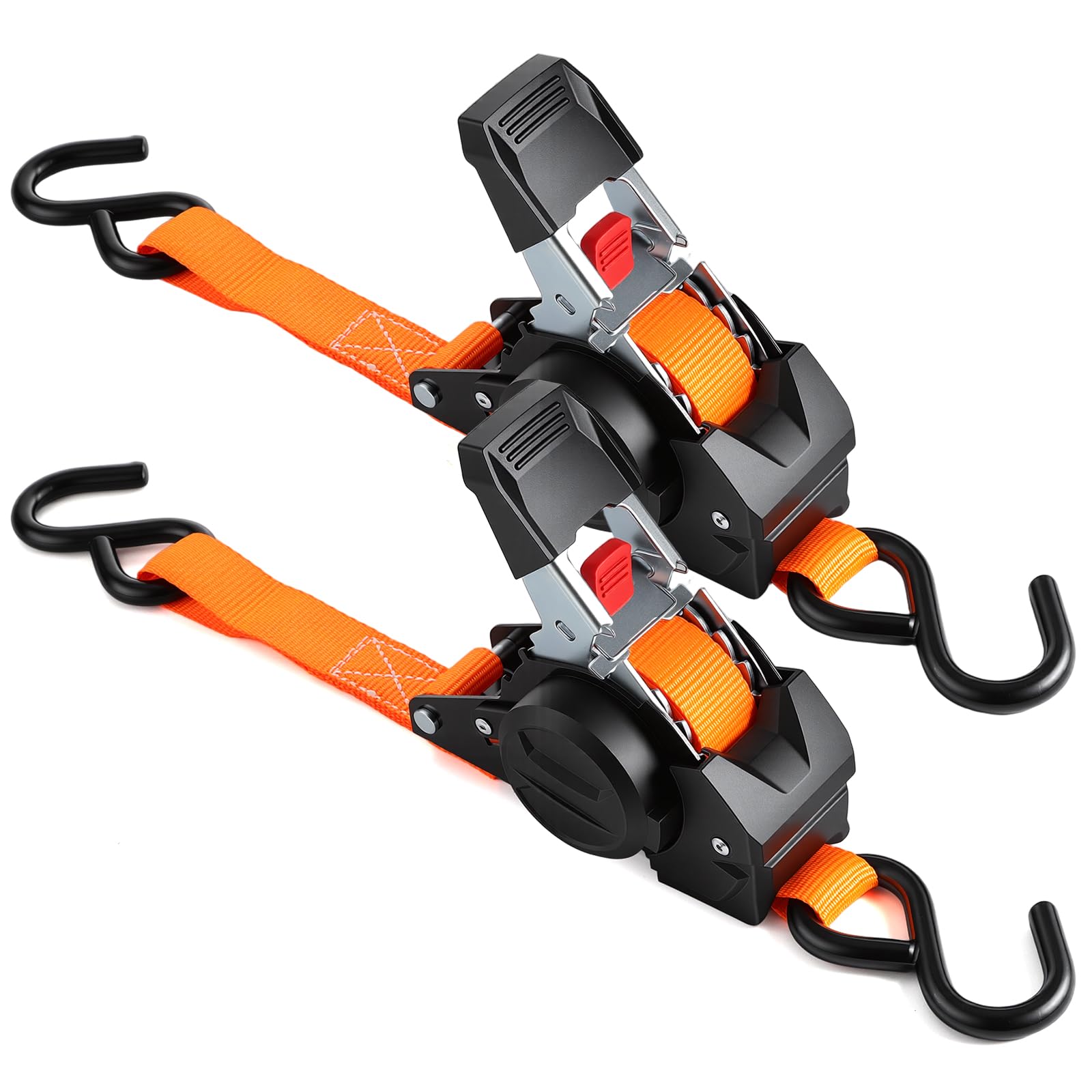JiiinMiiin 自動巻き取り式 ラチェットベルト 荷締めベルト 長さ3M…