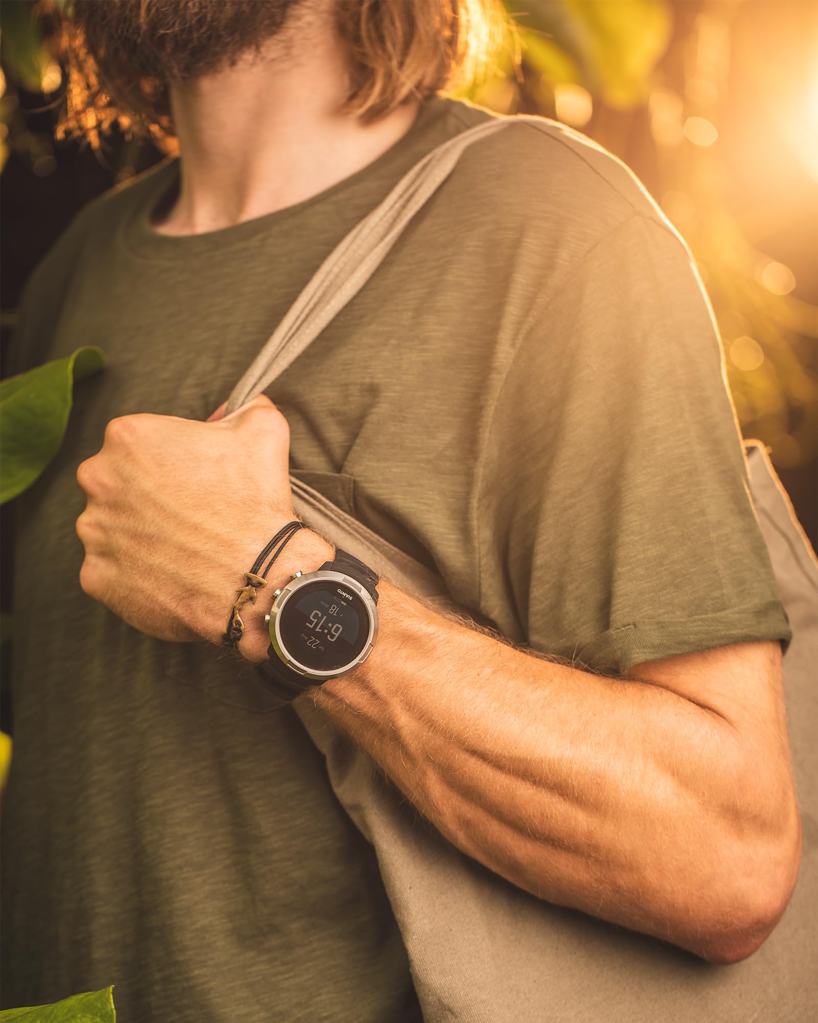 SUUNTO Dive 1 Silikonarmband 24 mm Black/steel Größe M