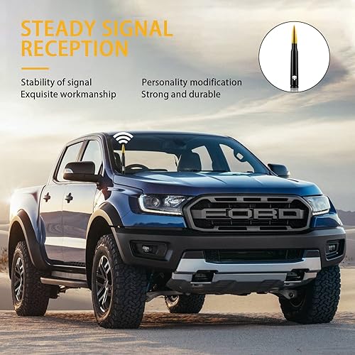 Miniatura 10 de Ajxn 1 antena de bala para automóvil, camión de 5.4 pulgadas, mástil de antena de automóvil, adecuada para GM Chevy Silverado 1500 2500 3500 HD