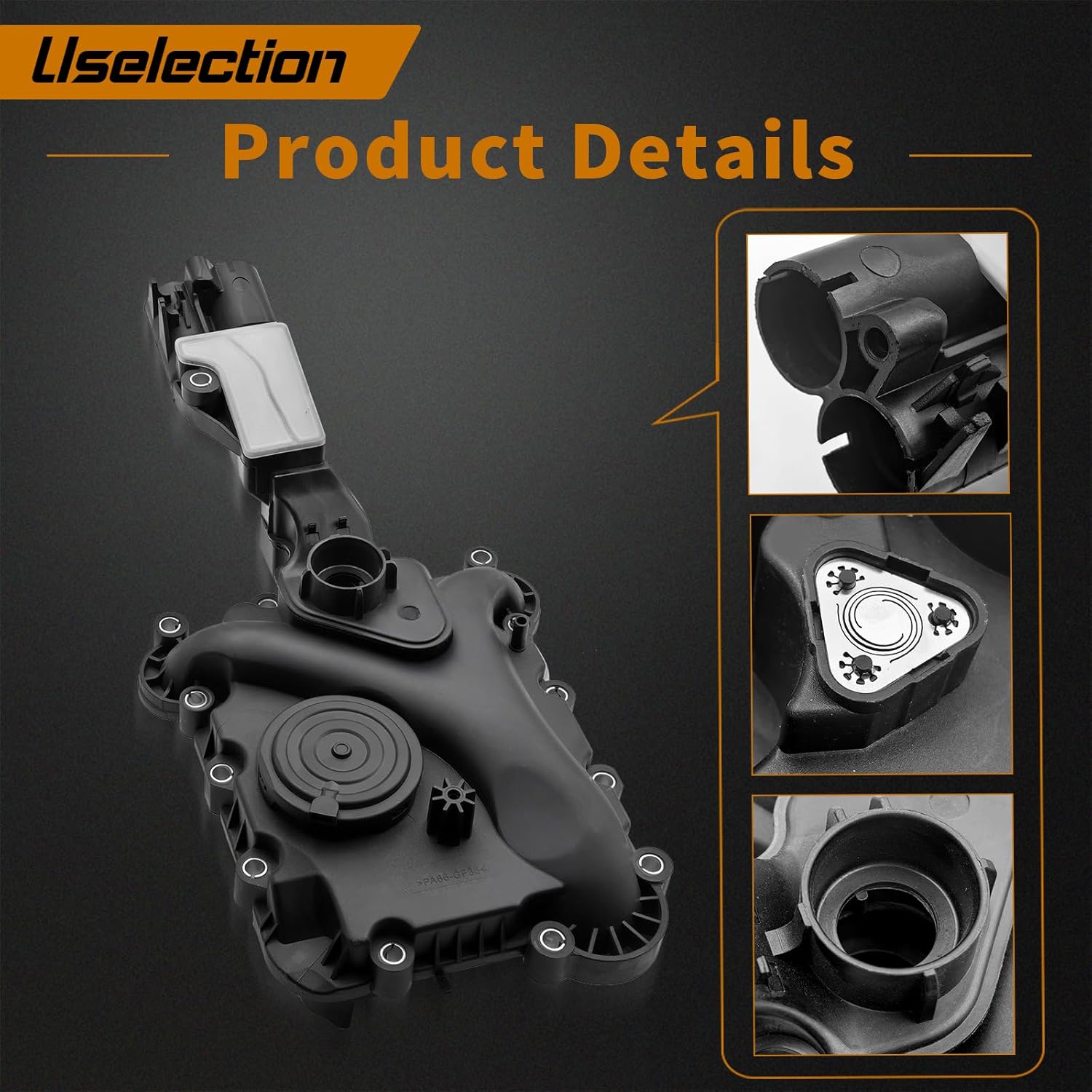 06E103547S Engine Crankcase Vent Valve Oil Separator Compatible for Audi Q5 2013-2017 3.0L, A5 S5 2012-2017 3.0L, A4 2013-2015 3.0L, 06E103547AH 06E103547C 06E103547F 06E103547H 06E103547Q