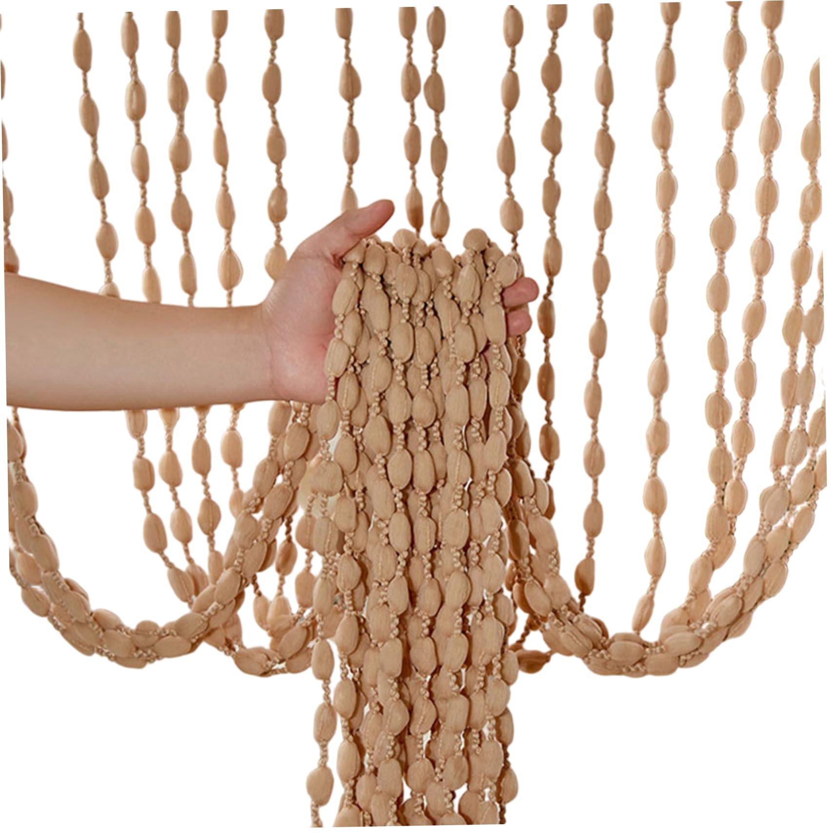 Peosaard Champagne Color Door Beads, Beaded Curtains, 39X79 Inch Door Beads Curtains, Boho Style Hanging For Doorways Porch Bedroom Living Room Divider, Hanging For Doorways