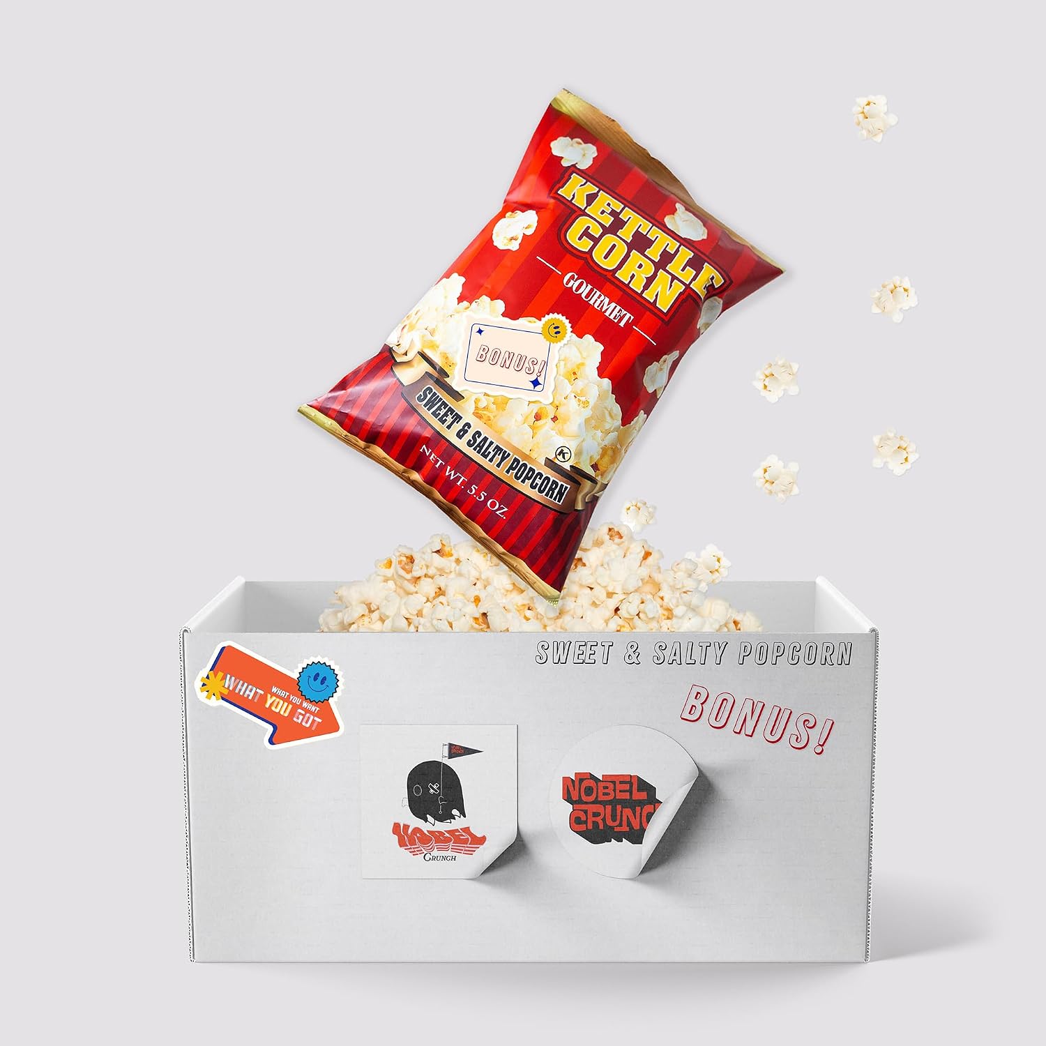 Circle of Drink Devil Dogs (8ct, 3 Packs) - Variety Pack - Sweet and Salty Kettle Corn (1, 5.5oz Bag) - Free Sticker Included - 4 Items Total