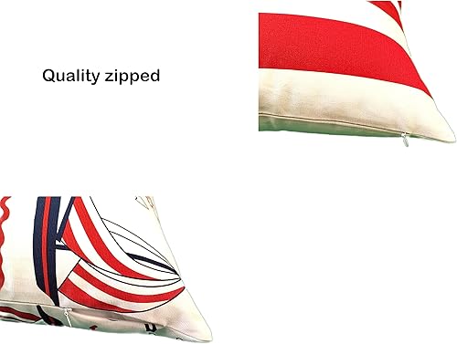 Miniatura 5 de Sunny Your Day Fundas de almohada de 18 x 18 pulgadas, 100% lona de algodón, 4 piezas, cuadradas, con diseño moderno para sofá, silla, cama y sofá,