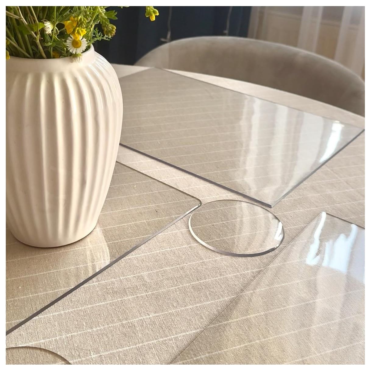 Napperons de table en PVC transparent pour protéger vos meubles des taches et rayures