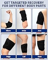 Vista 3 de Bolsa de hielo de gel con correas para rodilla, codo, muñeca, cuello, tobillo y espalda, bolsas de hielo reutilizables para lesiones, inflamación