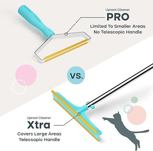 Miniatura 8 de Uproot Cleaner Xtra Pet Hair Removal Tool: Reusable Carpet Rake with Telescopic 60" Handle - As Powerful as Uproot Cleaner Pro Pet Hair Remover, but