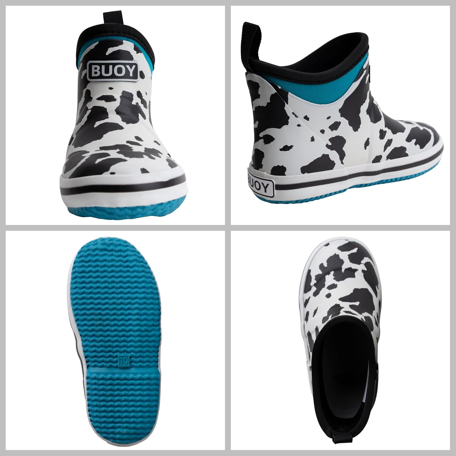 Buoy Boots Toddler Rain Boots for Girls and Boys, Cow & Cheetah Prints