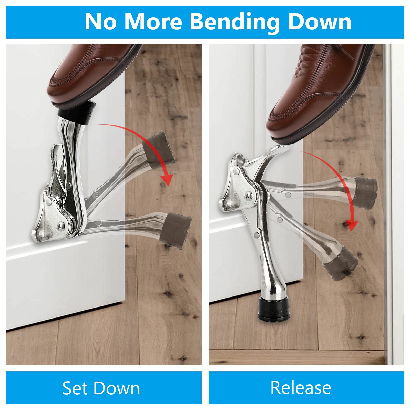 Door Stoppers, Kick Down Door Stop, Door Stopper For Bottom Of Door, Suitable For
