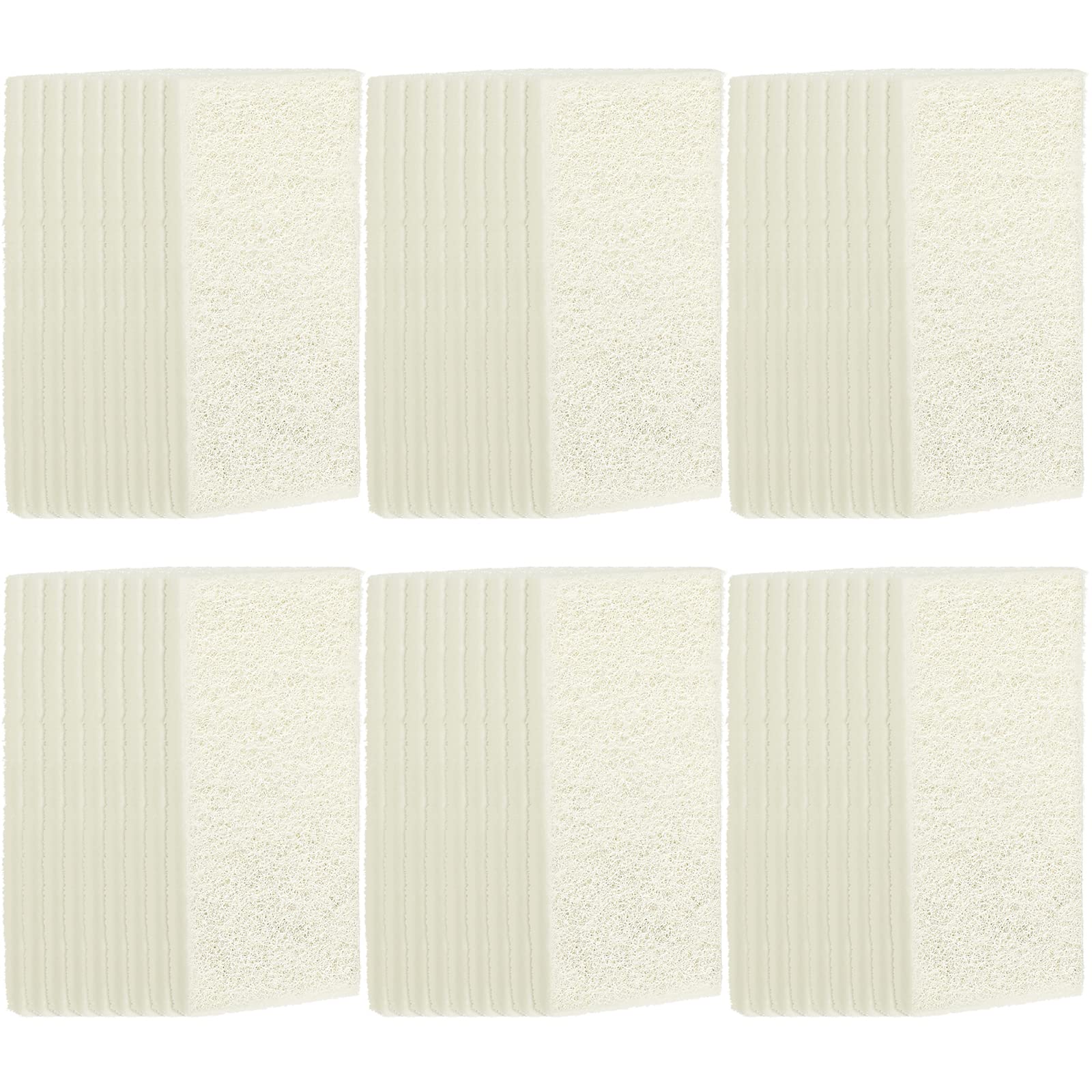 40 Pieces Non Scratch Scrubbing Pad Reusable Kitchen White Dish Scrubber Scouring Sponge Pads Multi Purpose for Kitchen Household Cleaning Supplies, 10 x 4 Inch
