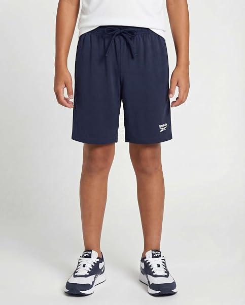 Reebok 4 Pack: Boys' Dry Fit Athletic Shorts - Kids Teens Youth Active Running Basketball Soccer Workout Short Size 6-18 - 2