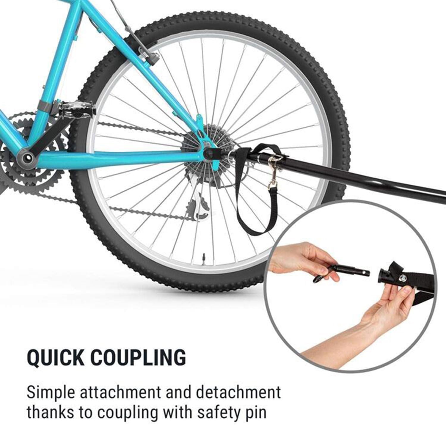 Fahrrad-Lastenanhänger, faltbarer Fahrradwagen mit universellen Anhängerkupplungen, sichere Reflektoren zum Tragen von Werkzeugen und Lebensmitteln
