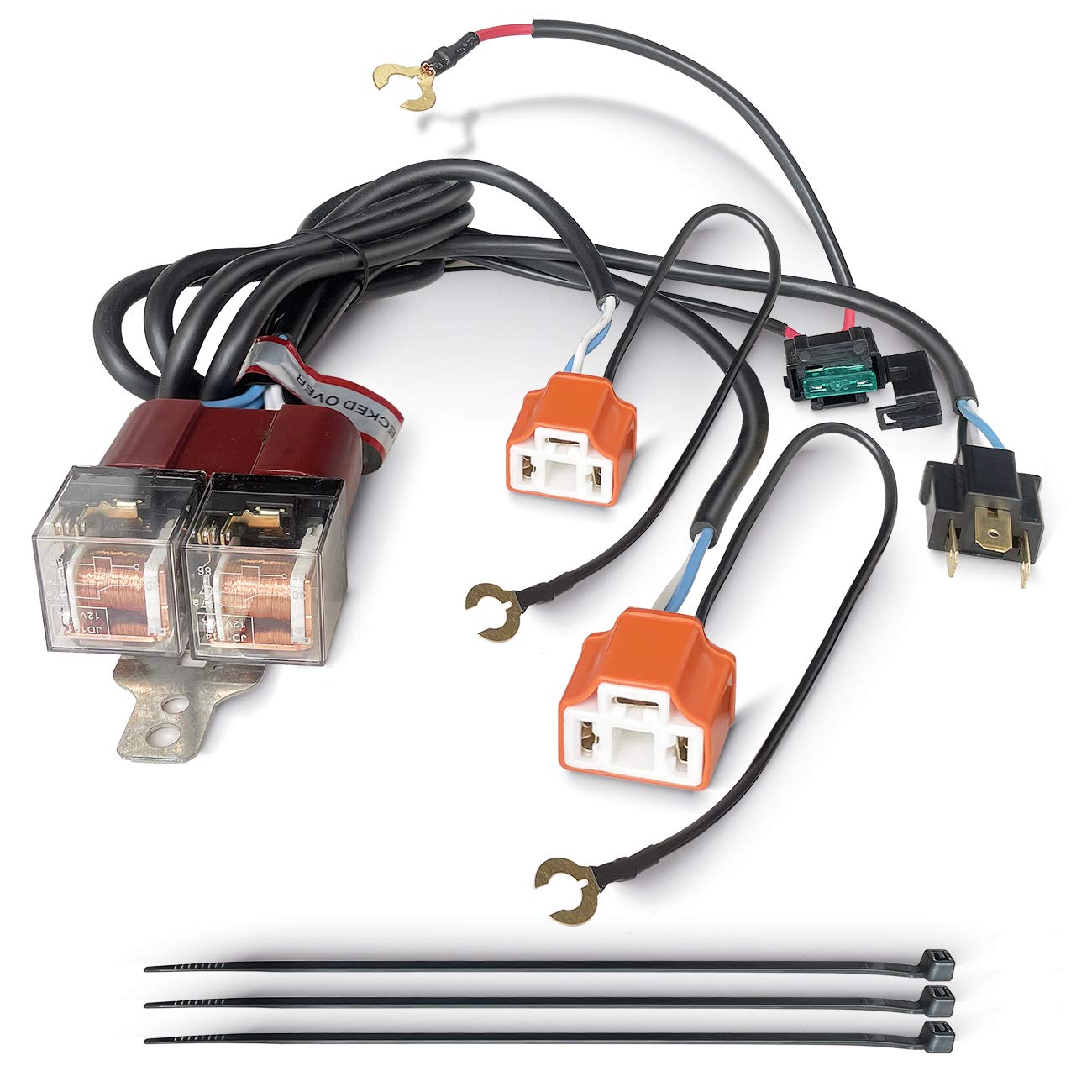 H4 Relay Harness H4 Wiring Harness Ceramic Socket Plugs