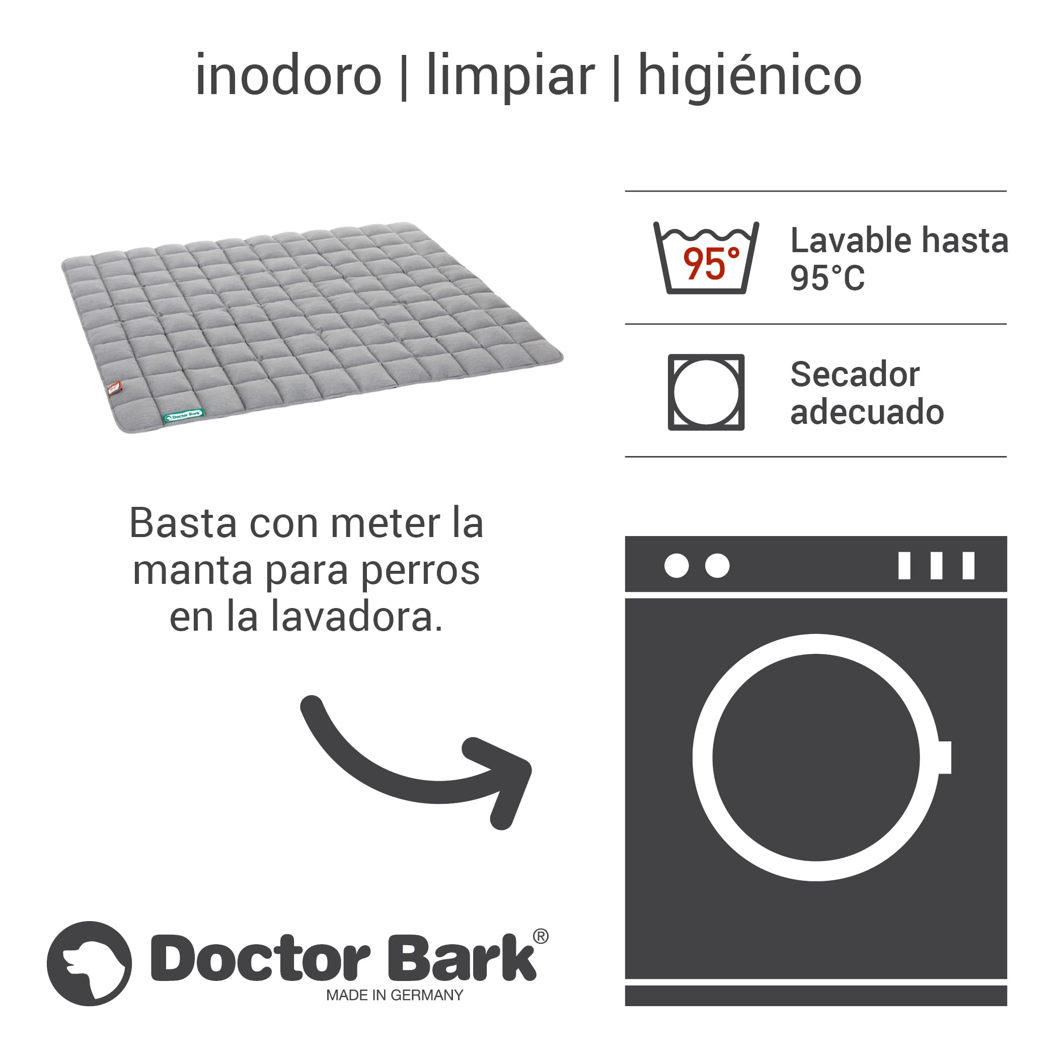 Doctor Bark Manta de Perros, Robusto, Lavable a 95 ° C - Disponible en Diferentes tamaños y Colores