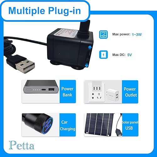 Miniatura 2 de Fuente de agua USB para gatos, fuente automática para mascotas con tubo de salida curvado acrílico, dispensador de agua para perros para camping, al