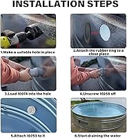 Vista 6 de Conector de manguera de piscina para piezas Intex 10744 10256 10255 Conector de filtro roscado arandela de tuerca (10253)