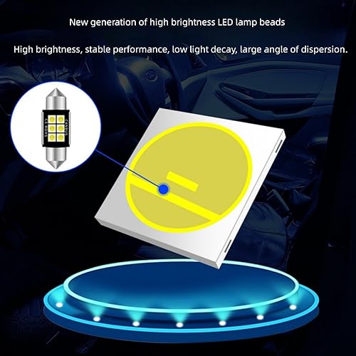Miniatura 5 de Luces LED interiores de coche, luces LED interiores para automóviles, luces LED para interior de carro, luces de cúpula LED, luz de cúpula, luces