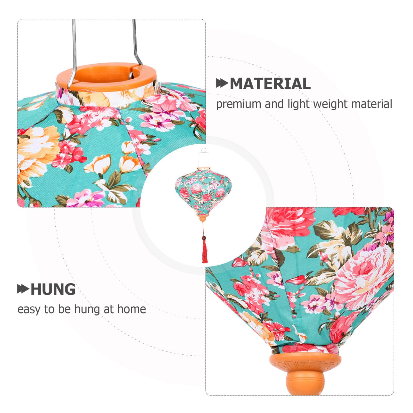 Faroles Japoneses Decorativos de Seda para Exteriores Linternas Colgantes Antiguas Decoración para Fiestas Bodas y Resistente al Agua 6 Piezas