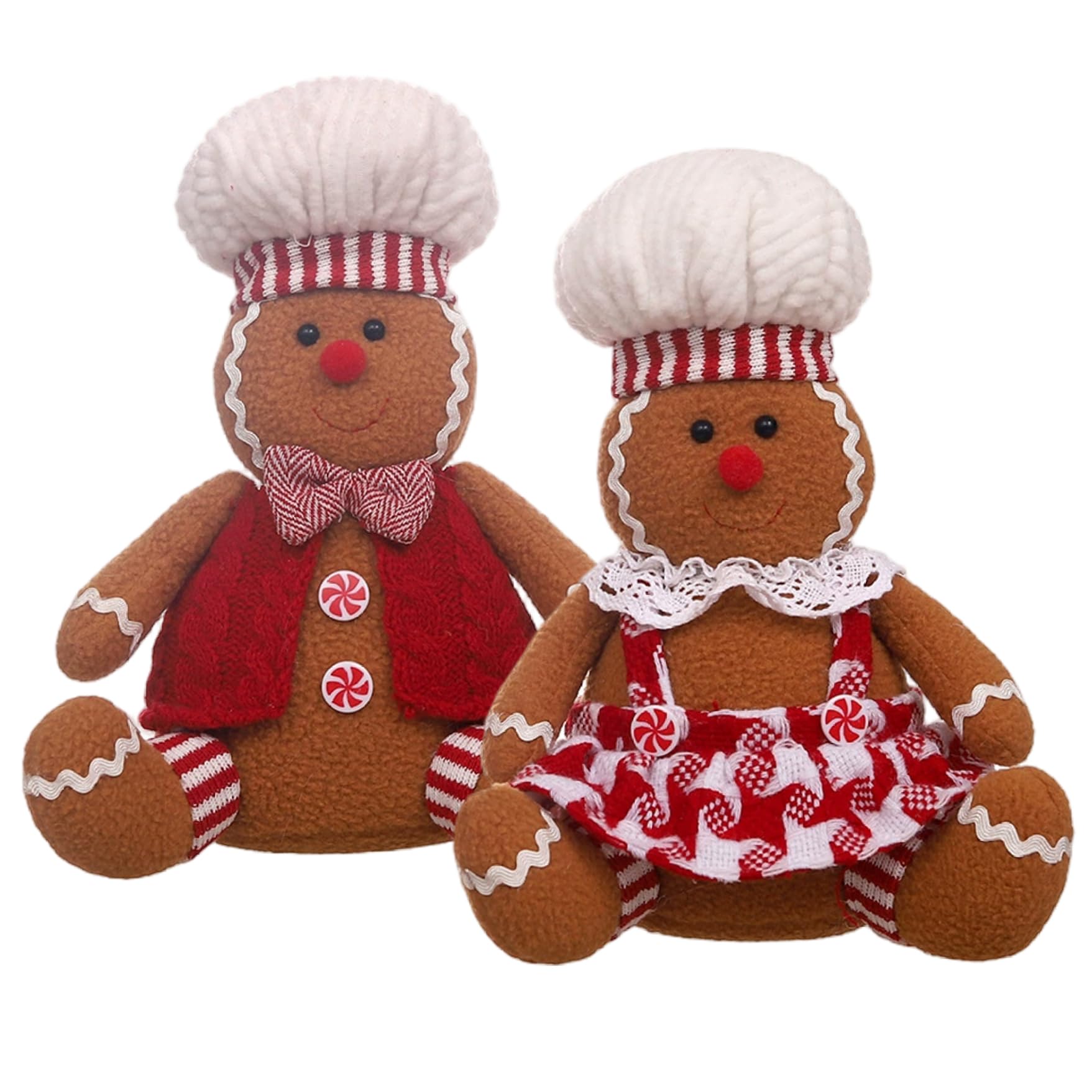 Jouets en peluche bonhomme en pain d'épices doudou Noël et déco sapin 24cm