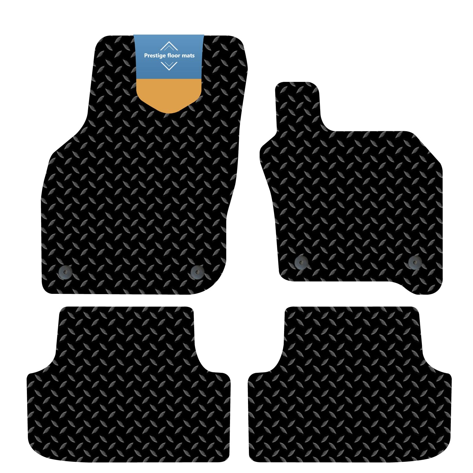 Prestige Mats, Tailored Car Floor Mat, Fits Audi A3 MHEV E-TRON G-TRON 2020- Car Floor, 3mm Rubber, Non-Slip Car Floor Mat, Waterproof Mat, Edged with Black Cloth Binding