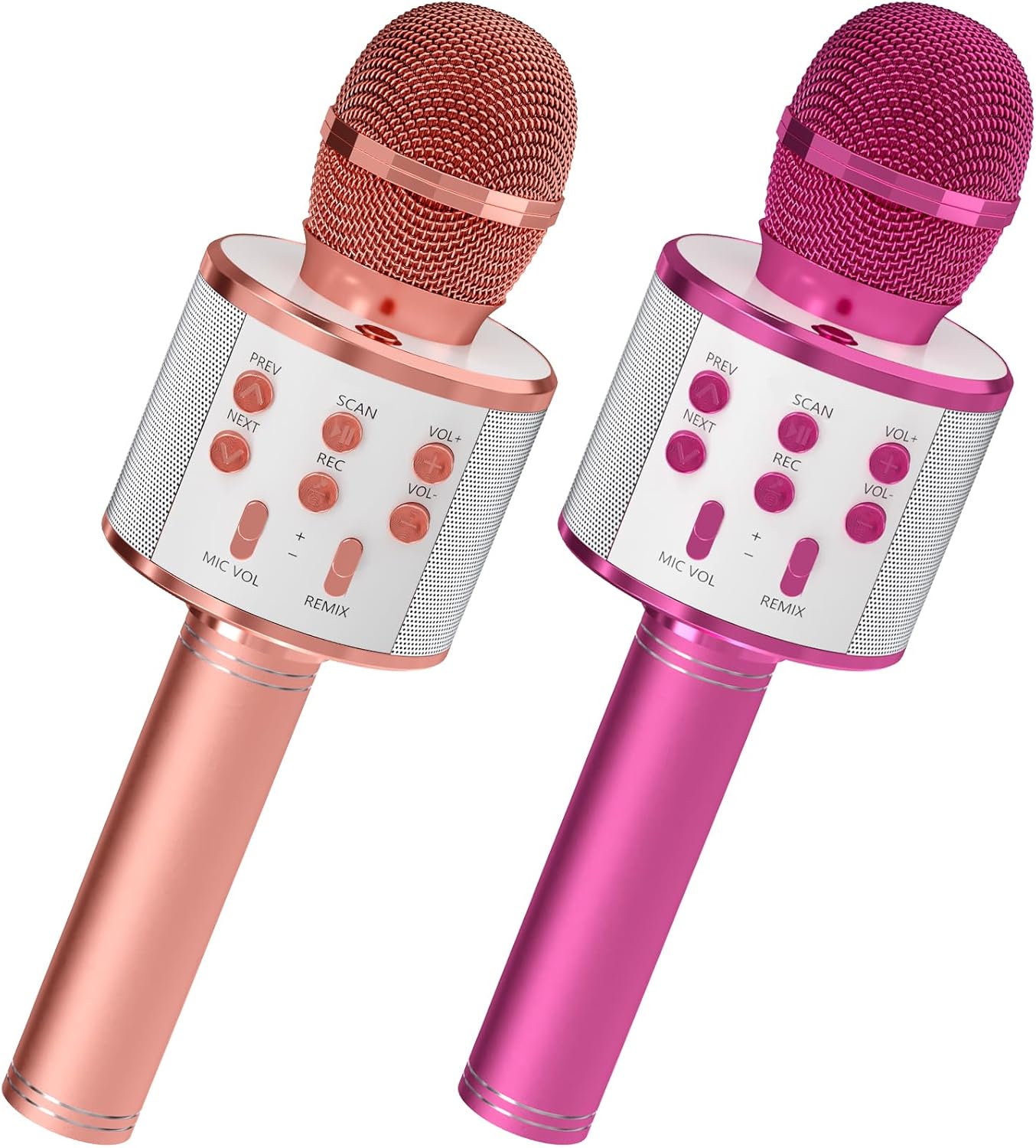 GIFTMIC 2 Pack Karaoke Microphone, Bluetooth Microphone for Singing, Wireless