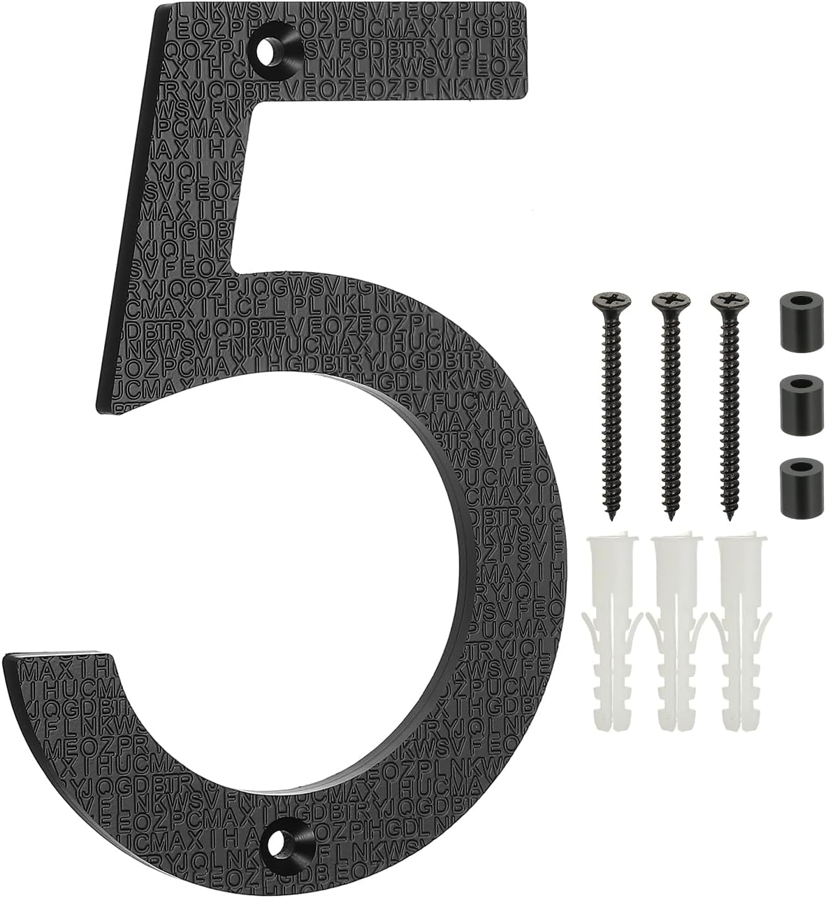 PATIKIL 6 Inch House Numbers for Outside, Number 8 ABS Plastic Texture Floating House Number Modern Mailbox Address Door Numbers with Nail Kit for Outdoor Residential Street, Gold Tone