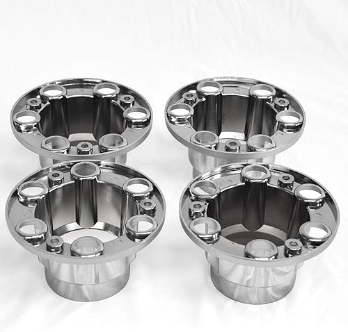 Miniatura 5 de Tapas centrales cromadas plateadas con logotipo negro 4x4 para Blazer 1974-1991